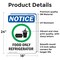 Signmission Food Only Refrigerator Sign With Symbol, 18 in W x Rectangle, Vinyl Decal OS-2PACK-NS-D-1824-V-12825 - alternate 2